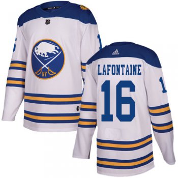 Adidas Sabres #16 Pat Lafontaine White Authentic 2018 Winter Classic Stitched NHL Jersey