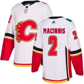 Men's Adidas Calgary Flames #2 Al MacInnis White Away Authentic NHL Jersey
