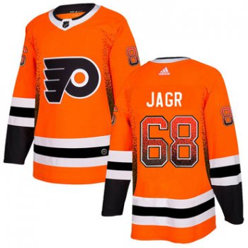 Men's Philadelphia Flyers #68 Jaromir Jagr Orange Drift Fashion Adidas Jersey