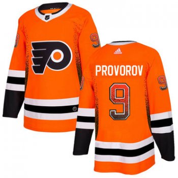 Men's Philadelphia Flyers #9 Ivan Provorov Orange Drift Fashion Adidas Jersey