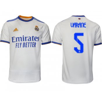 Men 2021-2022 Club Real Madrid home aaa version white 5 Soccer Jerseys