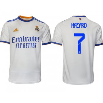 Men 2021-2022 Club Real Madrid home aaa version white 7 Soccer Jerseys1