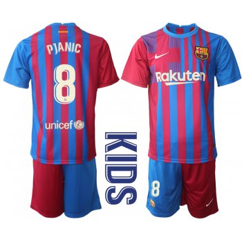 Youth 2021-2022 Club Barcelona home red 8 Nike Soccer Jerseys