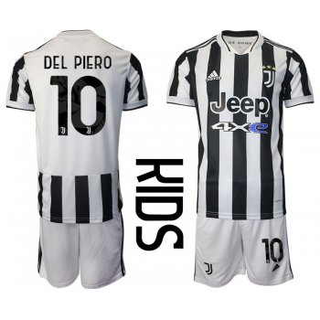 Youth 2021-2022 Club Juventus home white 10 Adidas Soccer Jerseys