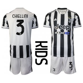 Youth 2021-2022 Club Juventus home white 3 Adidas Soccer Jersey