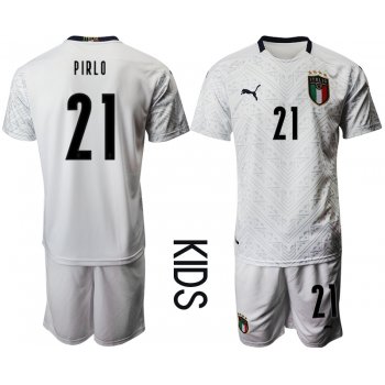 Youth 2021 European Cup Italy away white 21 Soccer Jersey
