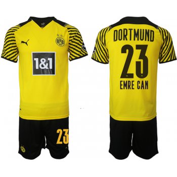 Men 2021-2022 Club Borussia Dortmund home 23 yellow Soccer Jersey