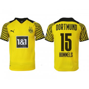 Men 2021-2022 Club Borussia Dortmund home yellow aaa version 15 Soccer Jersey