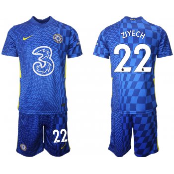 Men 2021-2022 Club Chelsea FC home blue 22 Nike Soccer Jerseys