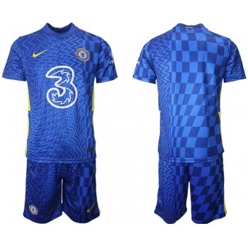 Men 2021-2022 Club Chelsea FC home blue blank Nike Soccer Jerseys