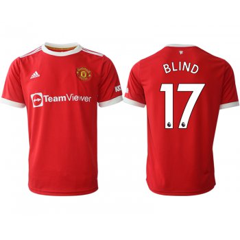 Men 2021-2022 Club Manchester United home red aaa version 17 Adidas Soccer Jersey