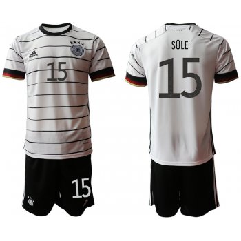 Men 2021 European Cup Germany home white 15 Soccer Jersey1