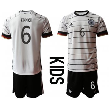 Youth 2021 European Cup Germany home white 6 Soccer Jersey