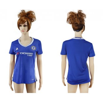 2016-17 Chelsea Blank or Custom Home Soccer Women's Blue AAA+ Shirt