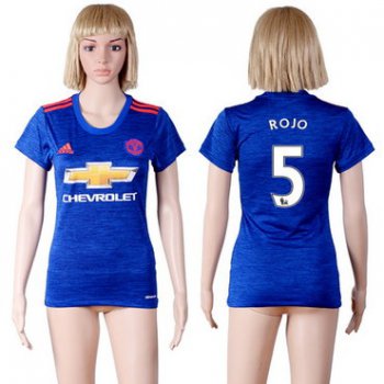 2016-17 Manchester United #5 ROJO Away Soccer Women's Red AAA+ Shirt