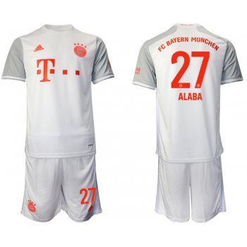 Men 2020-2021 club Bayern Munich away 27 white Soccer Jerseys