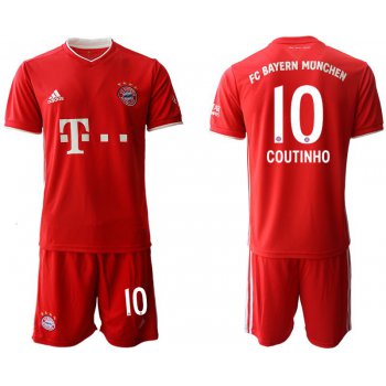 Men 2020-2021 club Bayern Munich home 10 red Soccer Jerseys