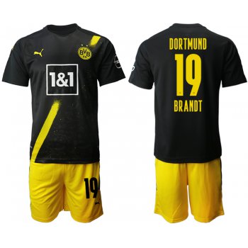 Men 2020-2021 club Borussia Dortmund away 19 black Soccer Jerseys