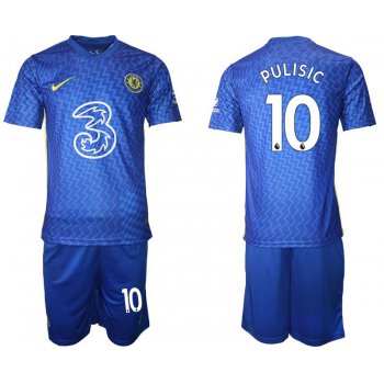 Men 2021-2022 Club Chelsea FC home blue 10 Nike Soccer Jersey