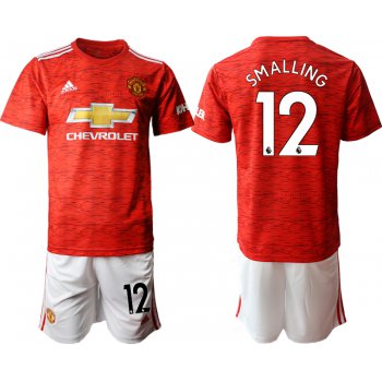 Men 2020-2021 club Manchester United home 12 red Soccer Jerseys