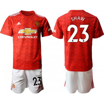 Men 2020-2021 club Manchester United home 23 red Soccer Jerseys