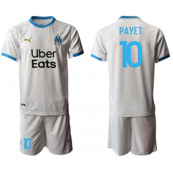 Men 2020-2021 club Marseille home grey 10 Soccer Jerseys