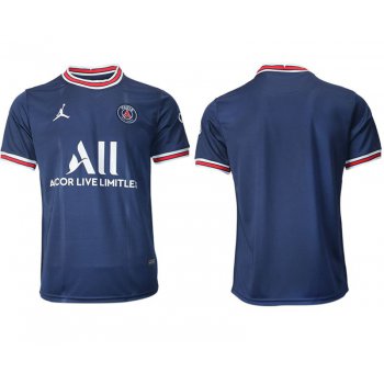 Men 2021-2022 Club Paris St German home aaa version blue blank Soccer Jersey
