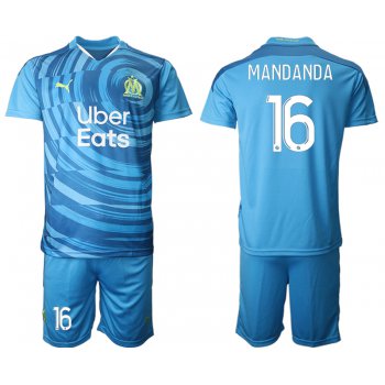 Men 2021 Olympique de Marseille away 16 soccer jerseys