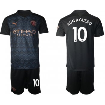 Men 2020-2021 club Manchester City away 10 black Soccer Jerseys