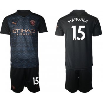 Men 2020-2021 club Manchester City away 15 black Soccer Jerseys