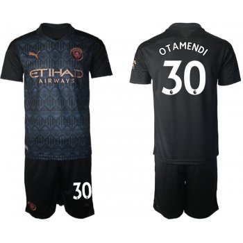 Men 2020-2021 club Manchester City away 30 black Soccer Jerseys