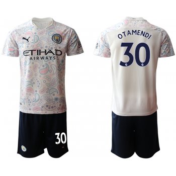 Men 2020-2021 club Manchester City away 30 white Soccer Jerseys