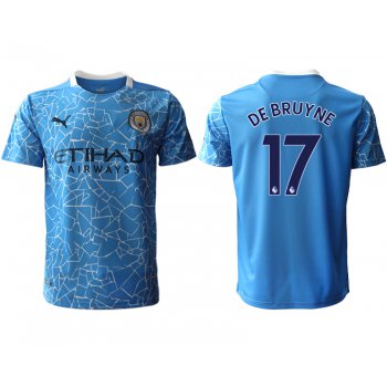 Men 2020-2021 club Manchester City home aaa version 17 blue Soccer Jerseys