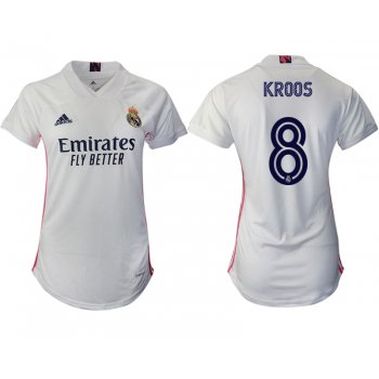 Women 2020-2021 Real Madrid home aaa version 8 white Soccer Jerseys