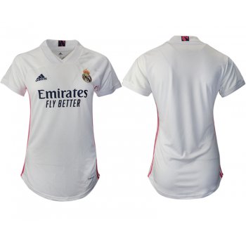 Women 2020-2021 Real Madrid home aaa version blank white Soccer Jerseys