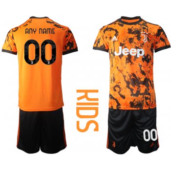 Youth 2020-2021 club Juventus away customized orange Soccer Jerseys