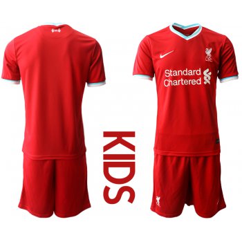 Youth 2020-2021 club Liverpool home blank red Soccer Jerseys