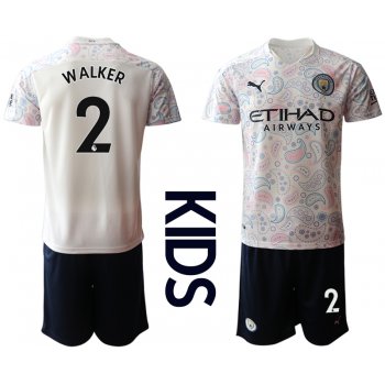 Youth 2020-2021 club Manchester City away white 2 Soccer Jerseys