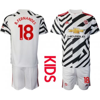 Youth 2020-2021 club Manchester united away 18 white Soccer Jerseys