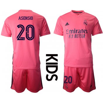 Youth 2020-2021 club Real Madrid away 20 pink Soccer Jerseys