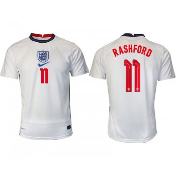 Men 2020-2021 European Cup England home aaa version white 11 Nike Soccer Jersey