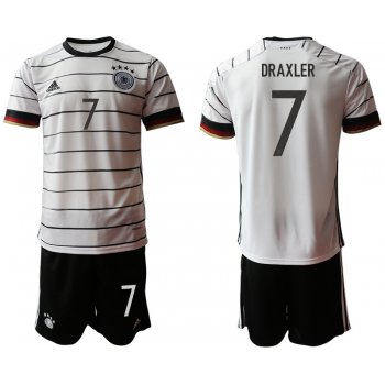 Men 2021 European Cup Germany home white 7 Soccer Jersey1