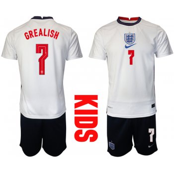 2021 European Cup England home Youth 7 soccer jerseys