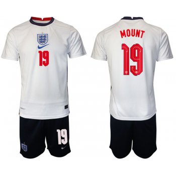 Men 2020-2021 European Cup England home white 19 Nike Soccer Jersey