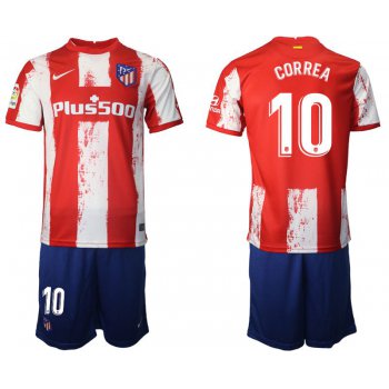 Men 2021-2022 Club Atletico Madrid home red 10 Nike Soccer Jersey