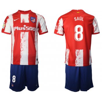 Men 2021-2022 Club Atletico Madrid home red 8 Nike Soccer Jersey