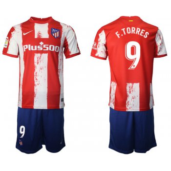 Men 2021-2022 Club Atletico Madrid home red 9 Nike Soccer Jersey