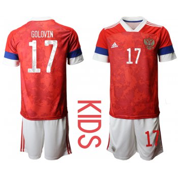 Youth 2021 European Cup Russia red home 17 Soccer Jerseys