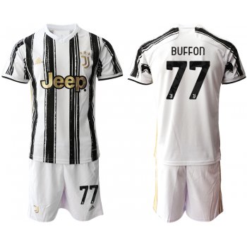 Men 2020-2021 club Juventus home 77 white black Soccer Jerseys