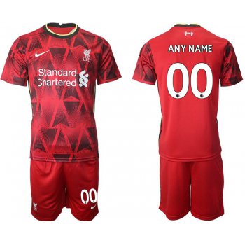 Men 2021-2022 Club Liverpool home red customized Nike Soccer Jersey